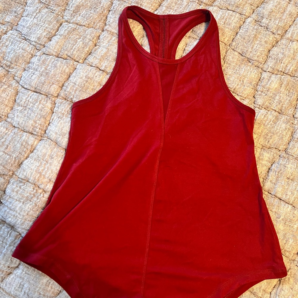 ZYIA Red Asymmetrical Tank Top